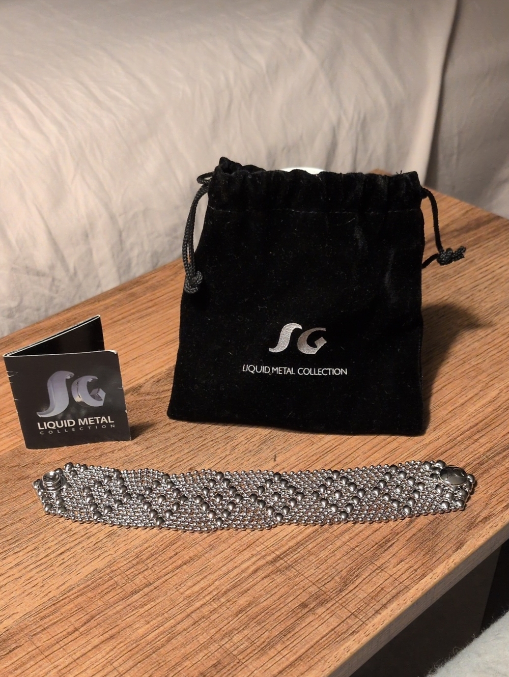 SG Liquid Metal Silver Mesh Bracelet- Like New